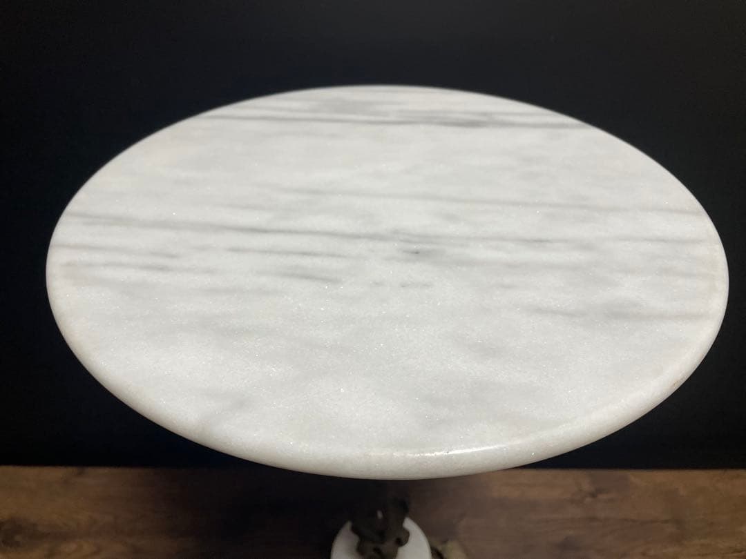 大理石 サイドテーブル 真鍮 コンソールテーブル インテリア 花台 アンティーク