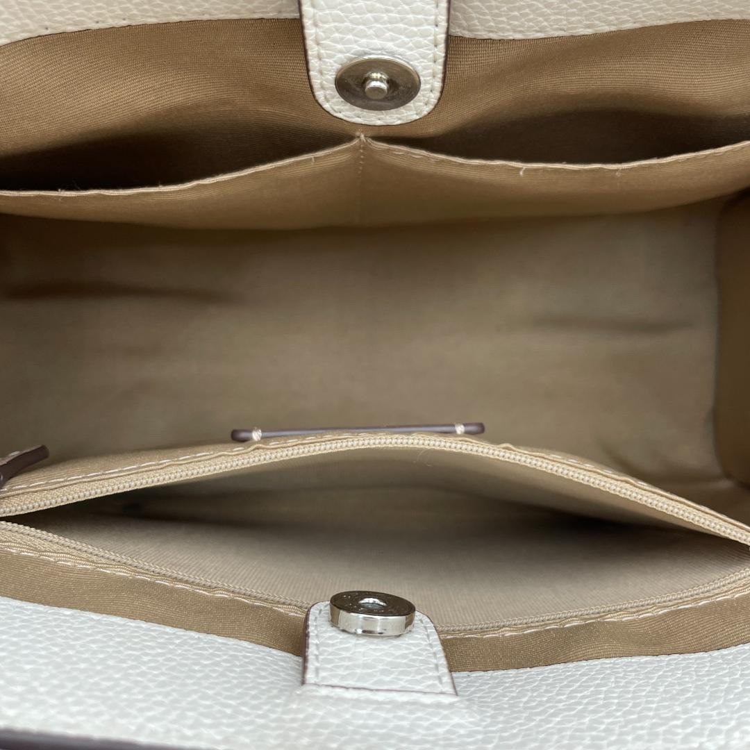 良品 COACH トートバッグ レザー ホワイト スミス 2way CM067