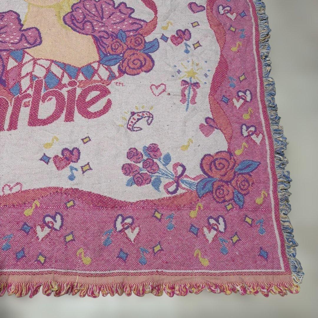 バービー　ブランケット　マルチカバー　ソファカバー　ラグ　145x127