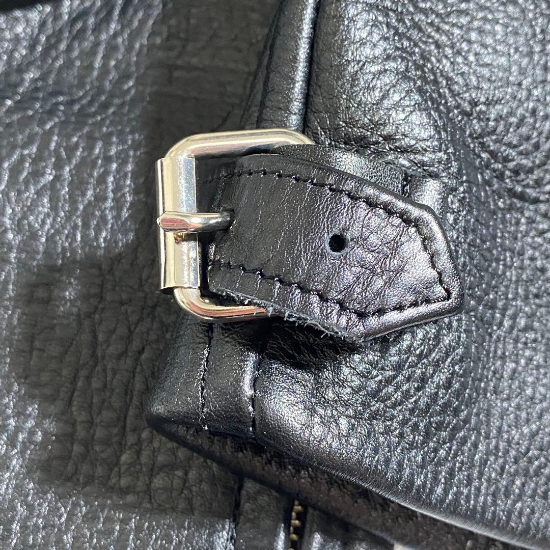 希少♡ヴィンテージ 肉厚 短丈 カウレザージャケット 光沢 シボ革 牛革 L