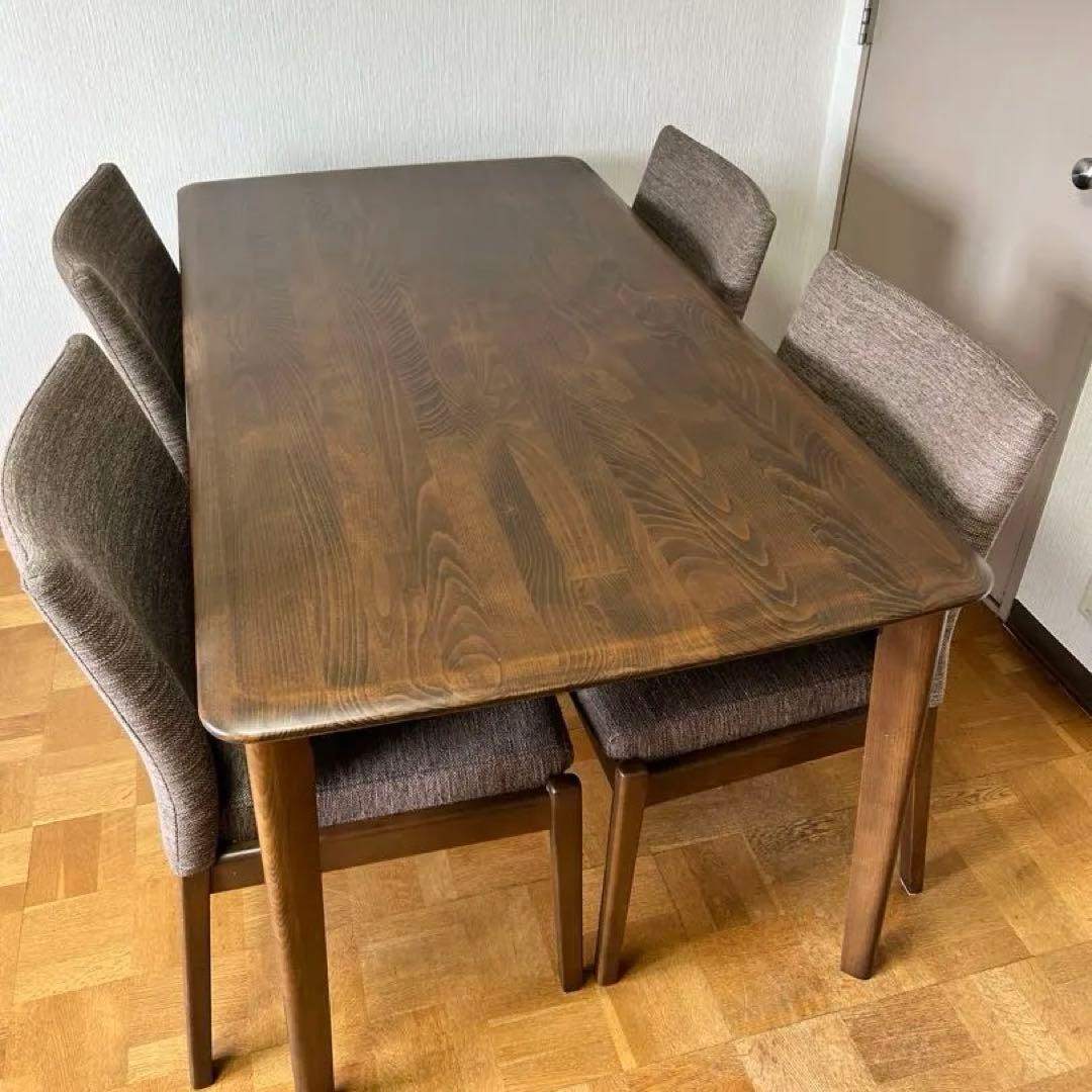 【1/12まで！横浜市引き取り希望】ダイニングテーブルセット　椅子4脚