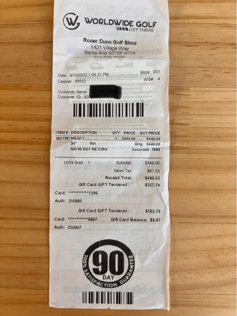 美品　L.A.B. GOLF MEZZ.1 パター　34インチ　レシートあり