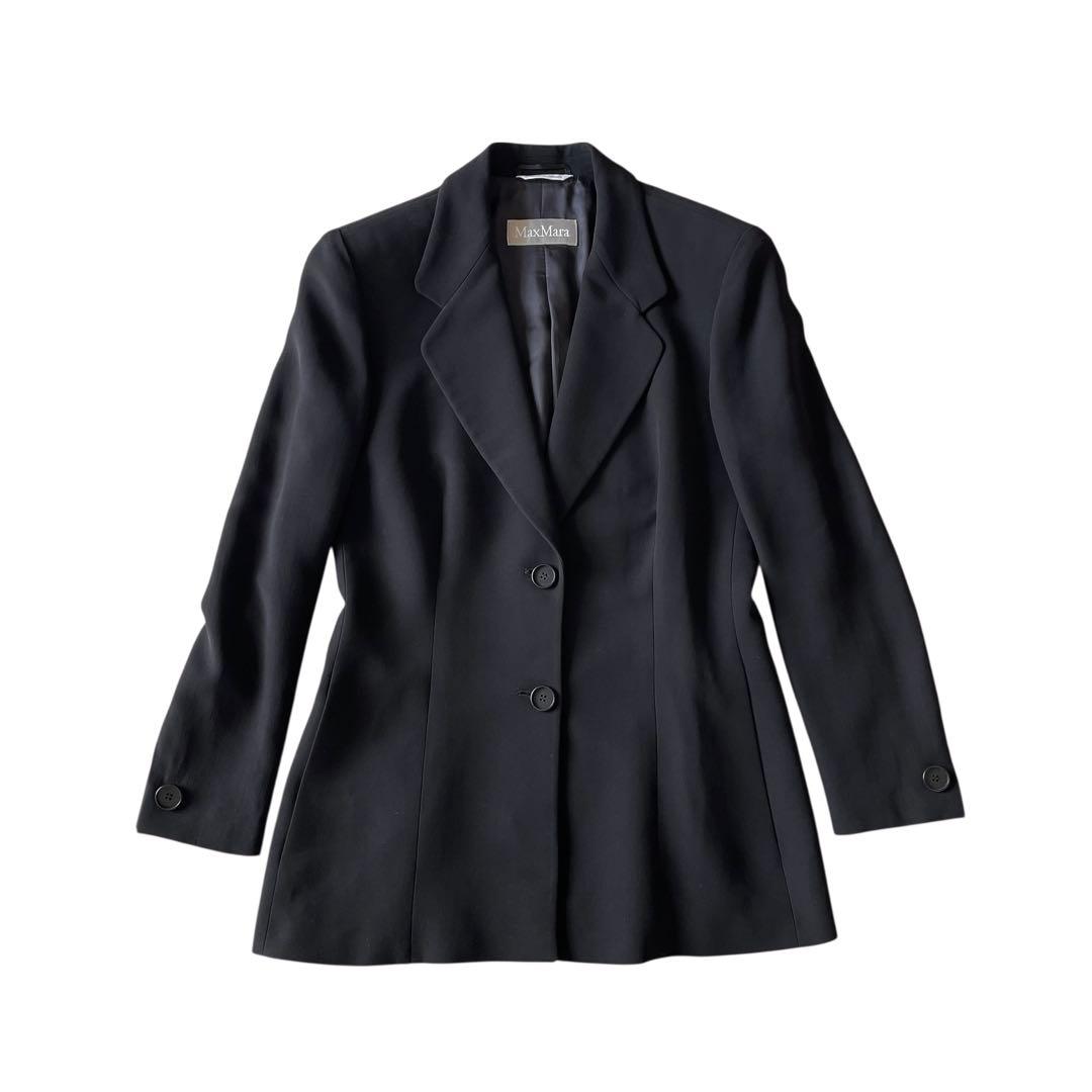 《超美品》Max Mara マックスマーラ パンツスーツ セットアップ 黒 42