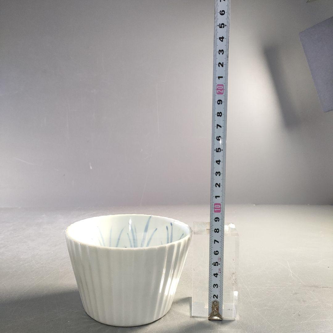 A1258-8/在銘/染付唐草文向付19客/銘々皿/飾鉢/盛鉢/菓子鉢/懐石道具