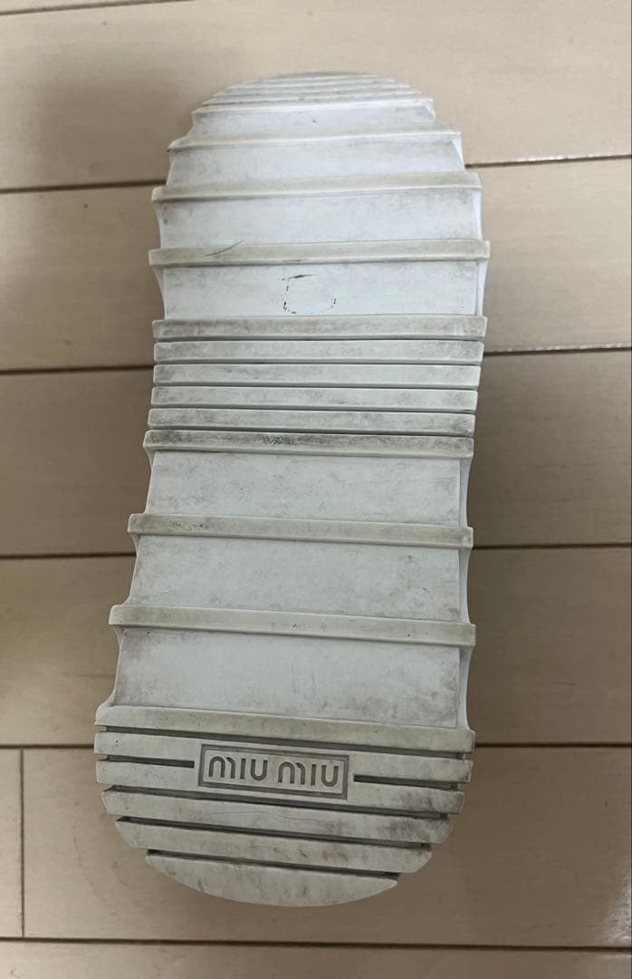 miumiu 厚底スニーカー　レザー　ブラック　サイズ36