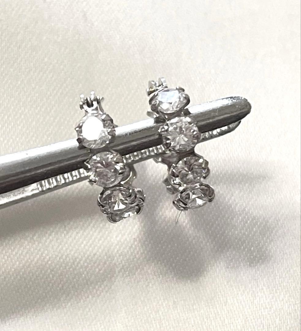 K14WG ジルコニア7石フープピアス