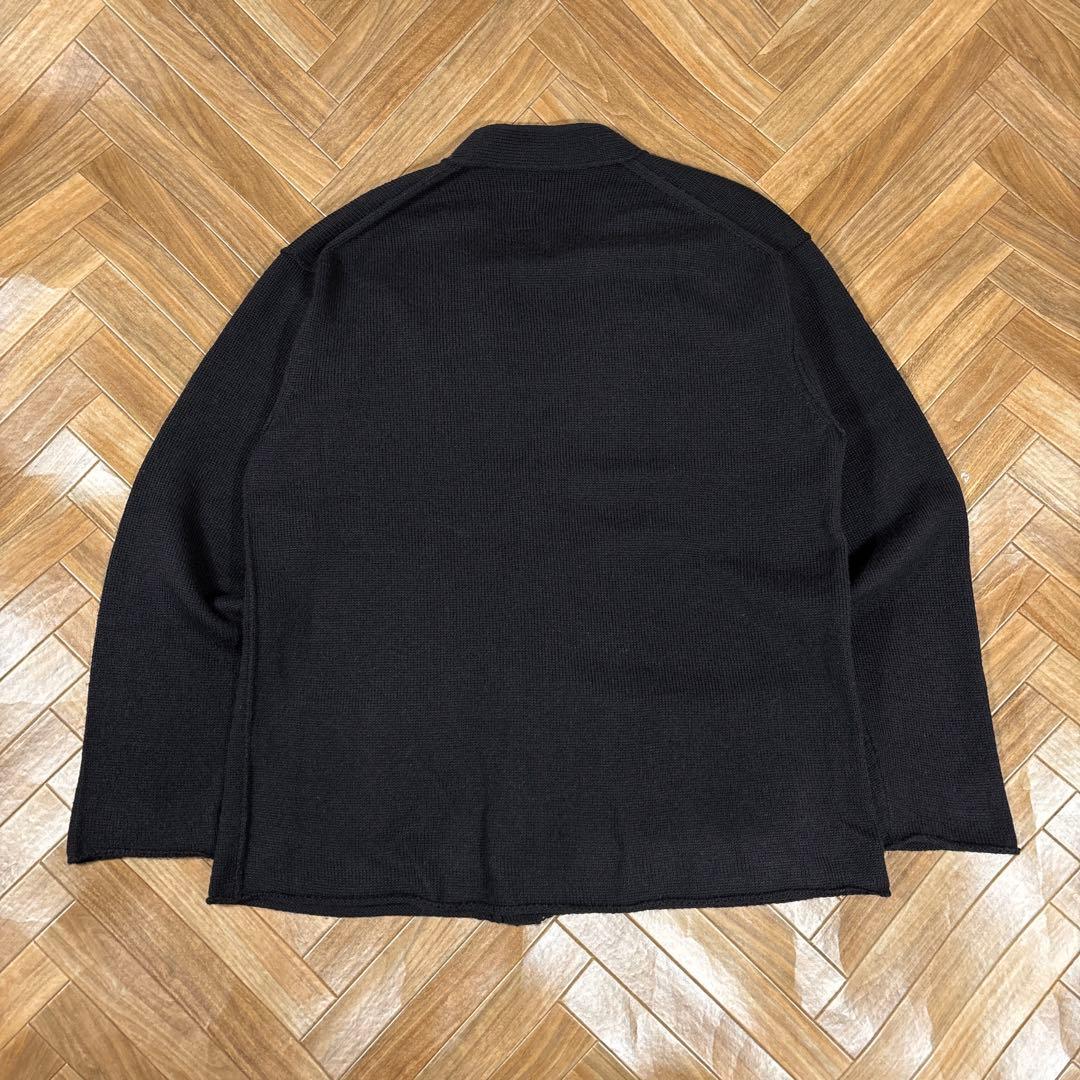 VAN DER STRAETE ペルー製カーディガン アルパカ×ウール ブラック