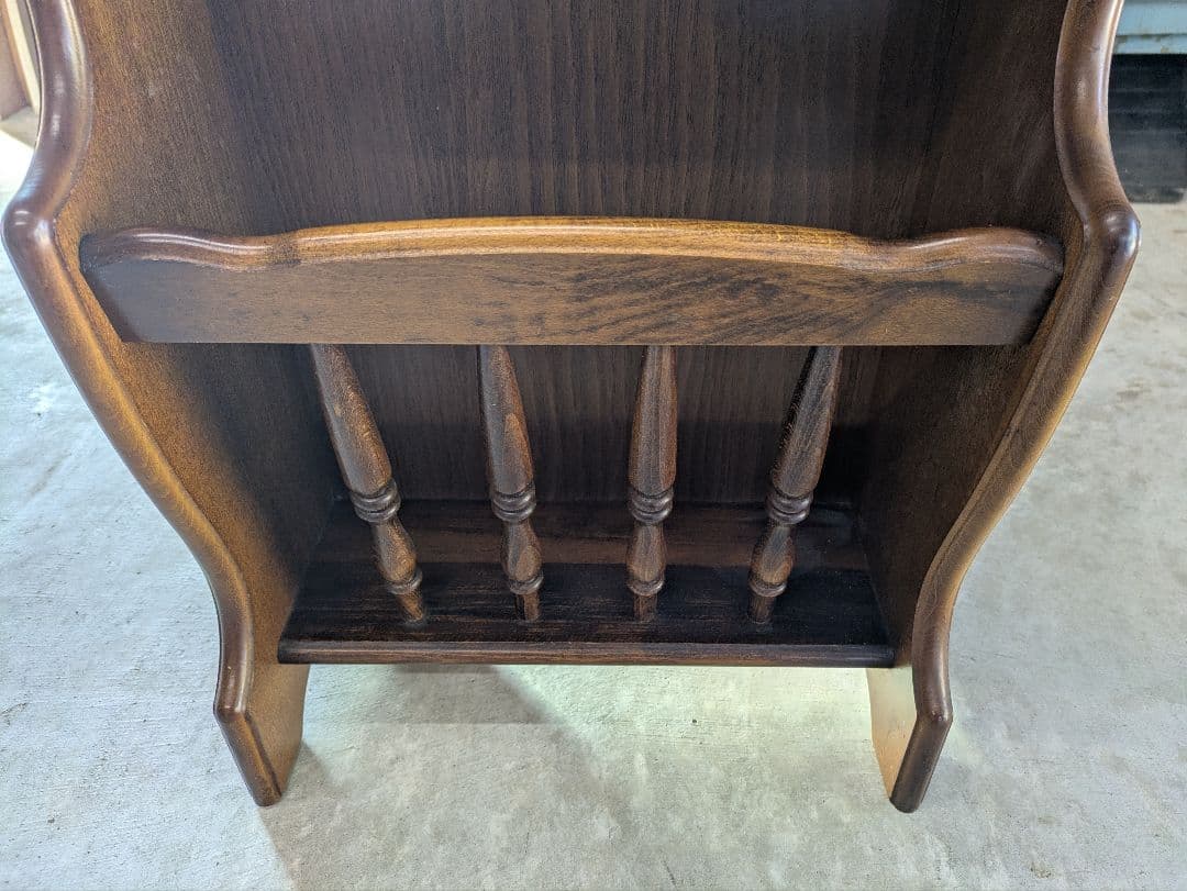 オールド　カリモク　karimoku 木製 収納棚　マガジンラック 電話台