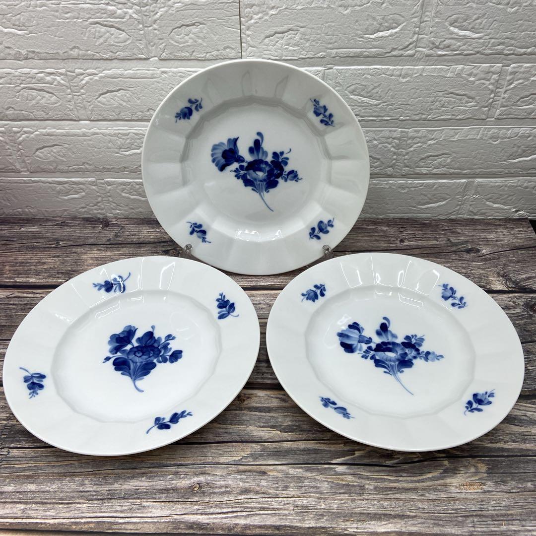 【美品】ロイヤルコペンハーゲン ブルーフラワー アンギュラー プレート