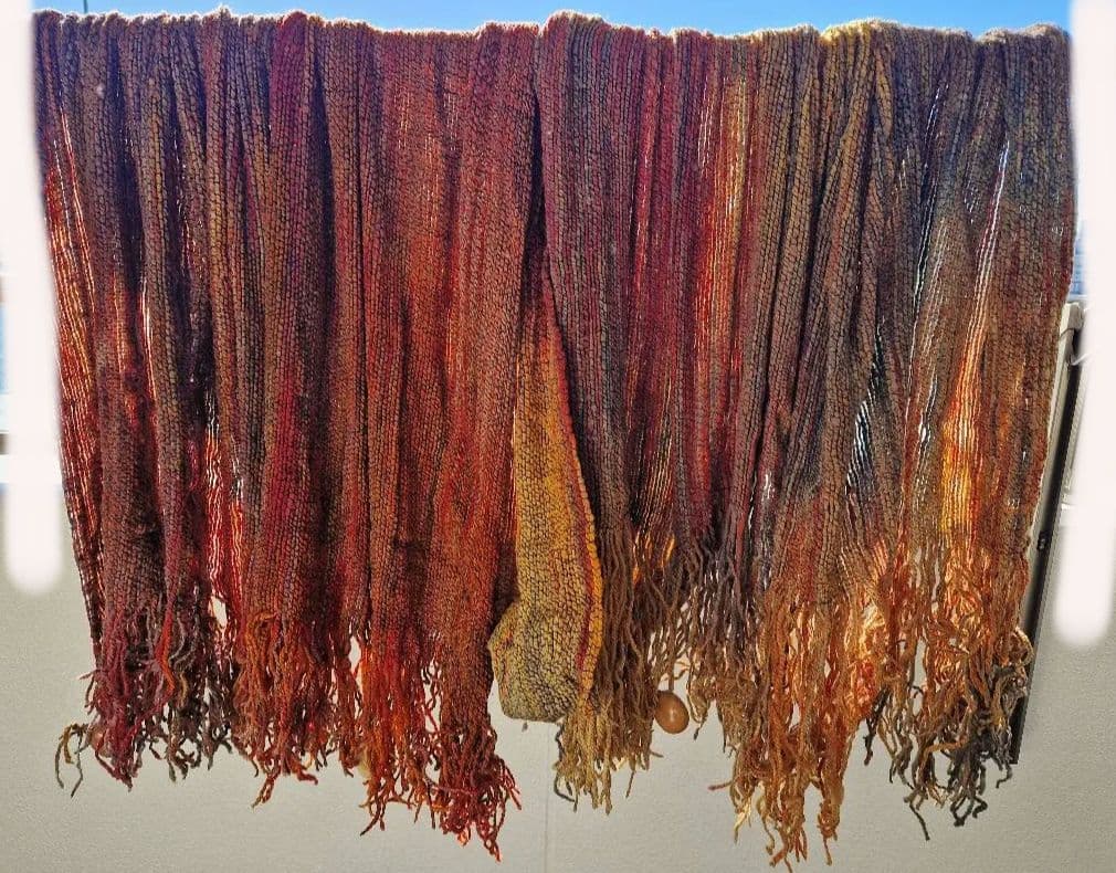 アースカラー ウールの織物