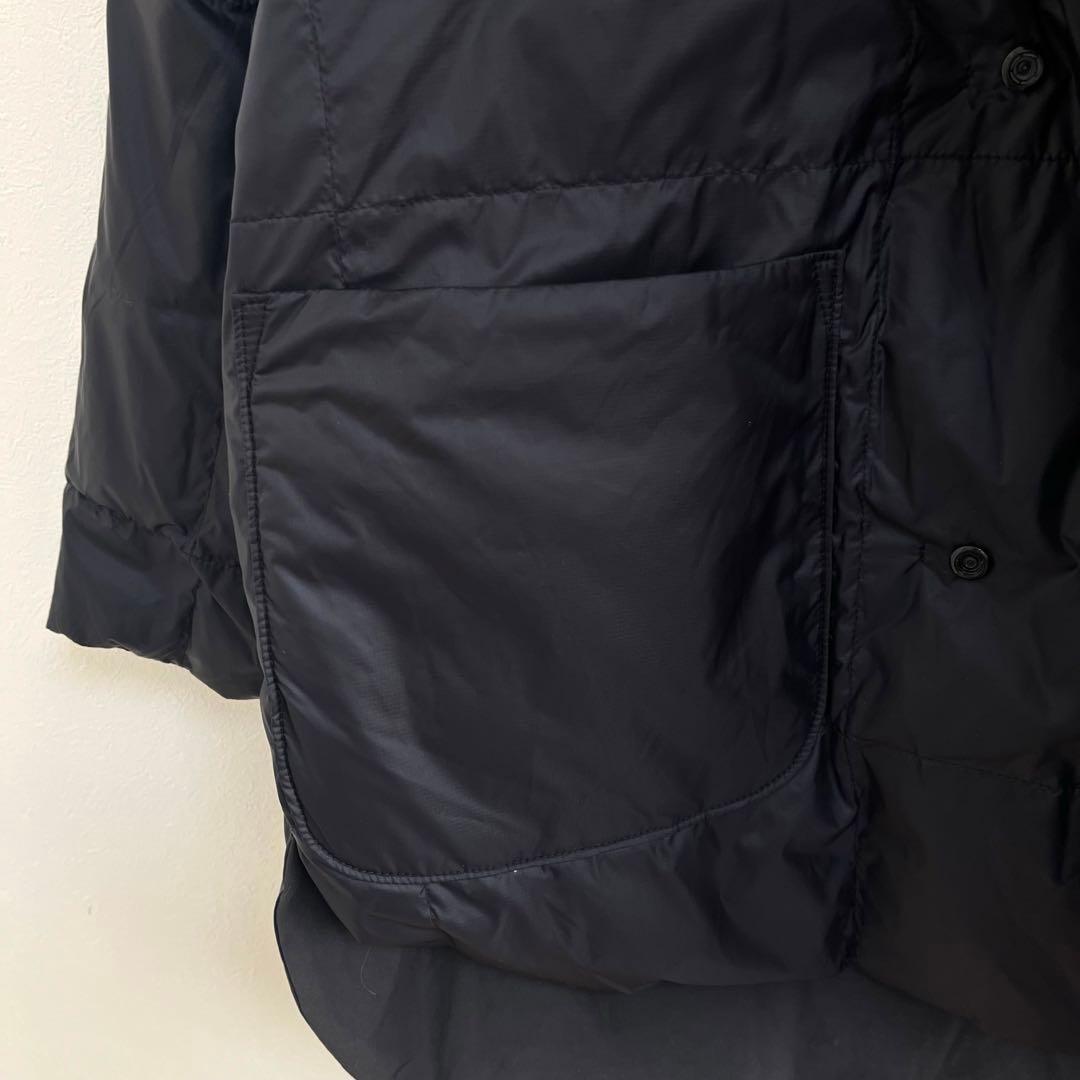 プランテーション　リバーシブルダウン　ブラック　暖かく軽い　M オーバーサイズ