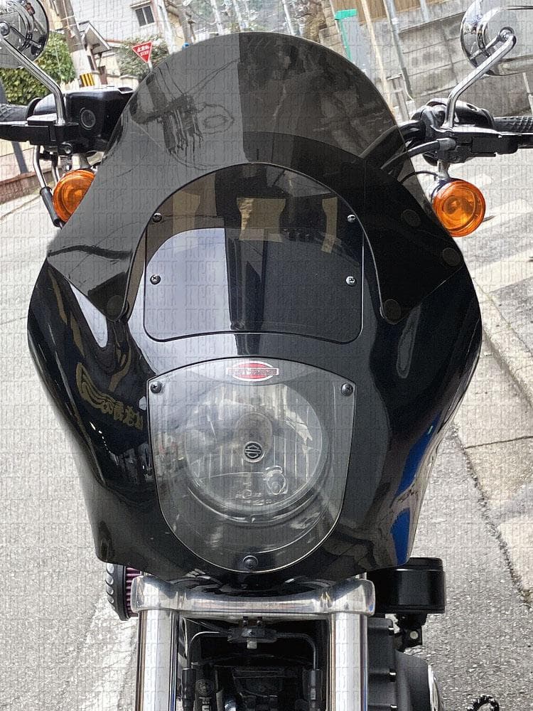 ハーレー クォーターフェアリング用 リップスクリーン スモーク ラミナータイプ