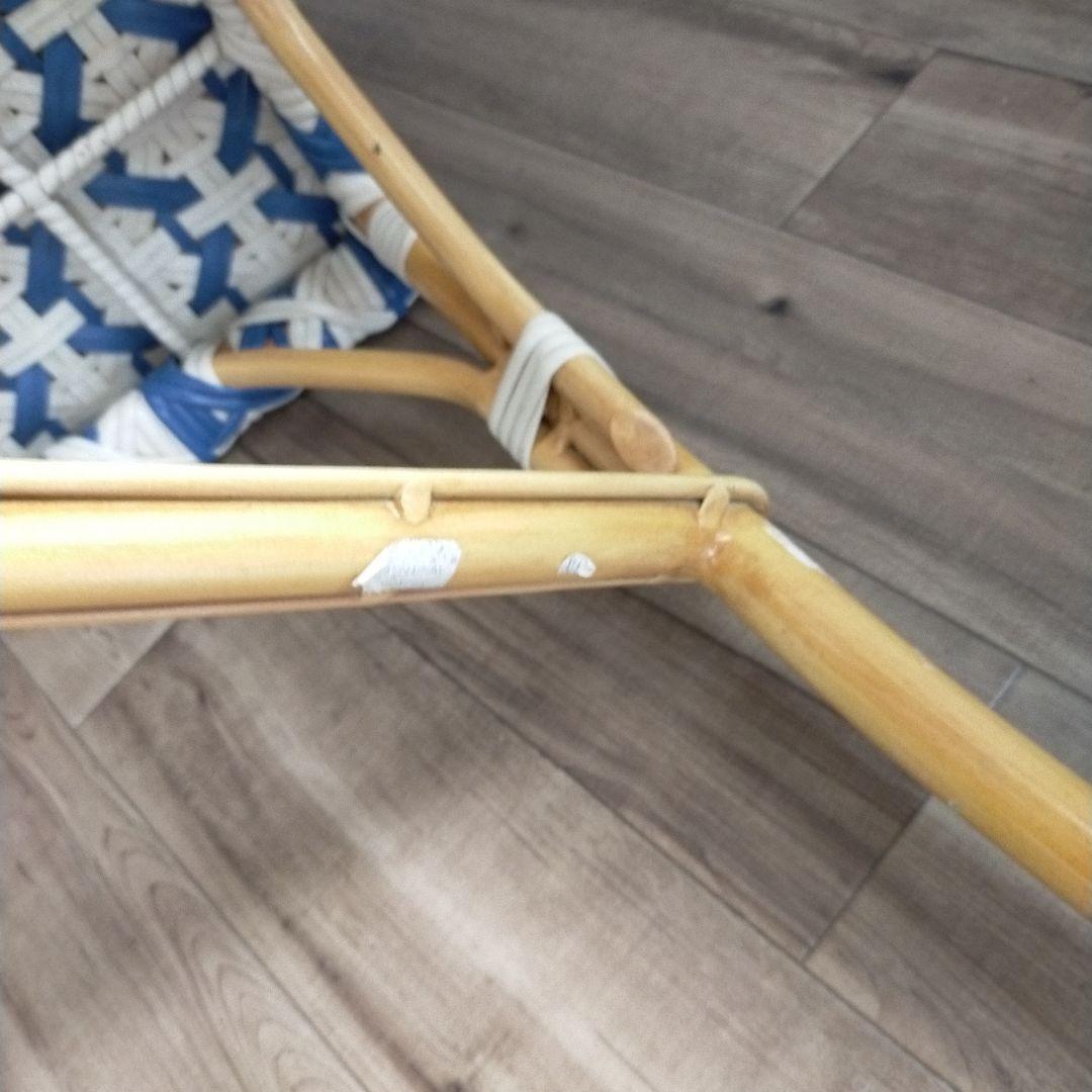 ペタルチェア ラタンチェア　ビニール✕木製　アンティーク　ヴィンテージ