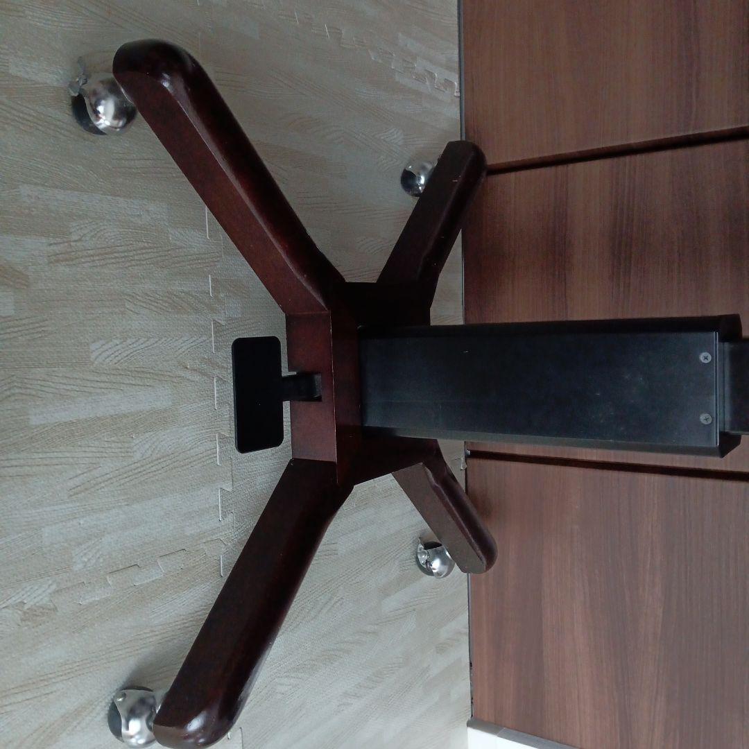 ダークブラウン 木製ダイニングテーブル　高さ調節可能（53㌢～65㌢）