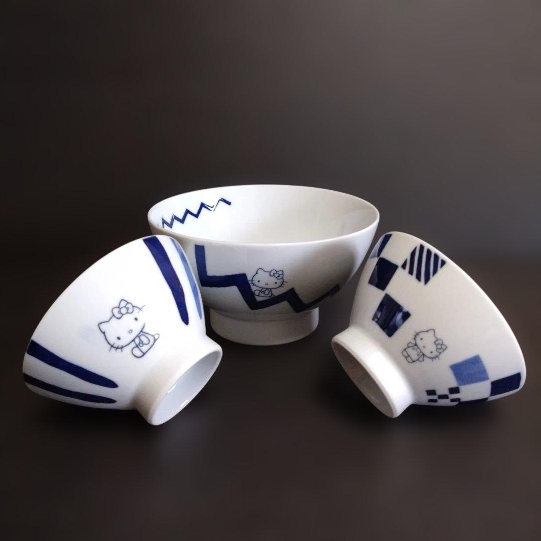 未使用 HELLO KITTY × くらわんか コラボ 丼、飯碗セット 波佐見焼