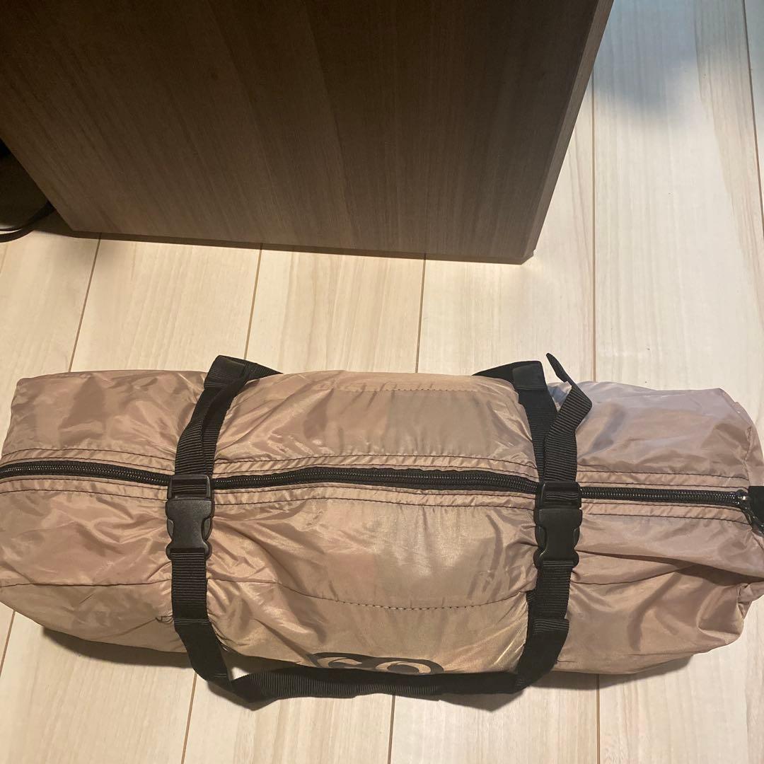 1回使用GOGlampingツーリングテント　ベージュ キャノピーポール付き