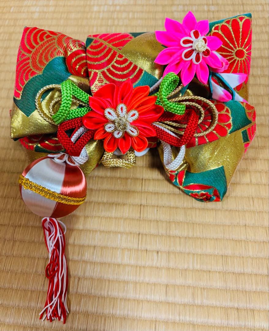 千總　着物　女の子　花柄着物　帯　小物類セット