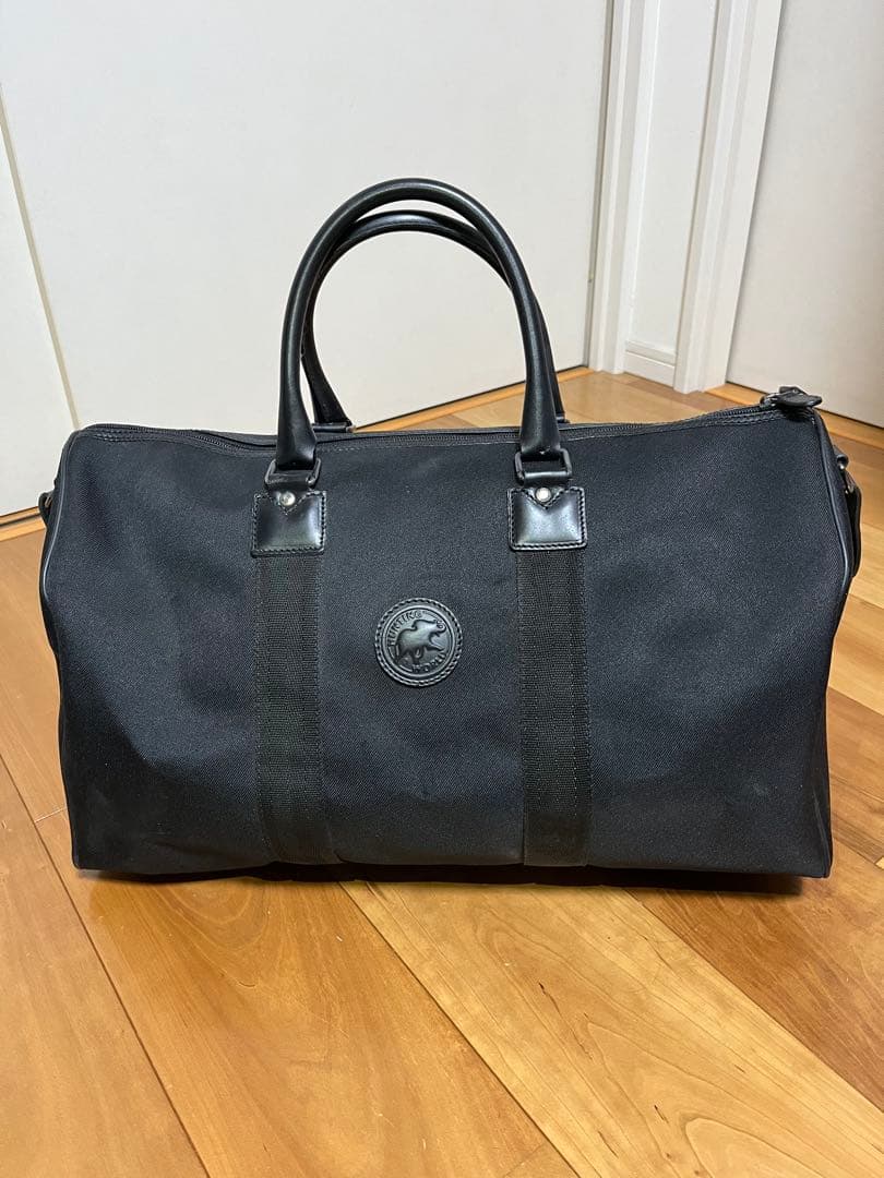 【純正ショルダーストラップ付き】ハンティングワールド ボストンバッグ 黒