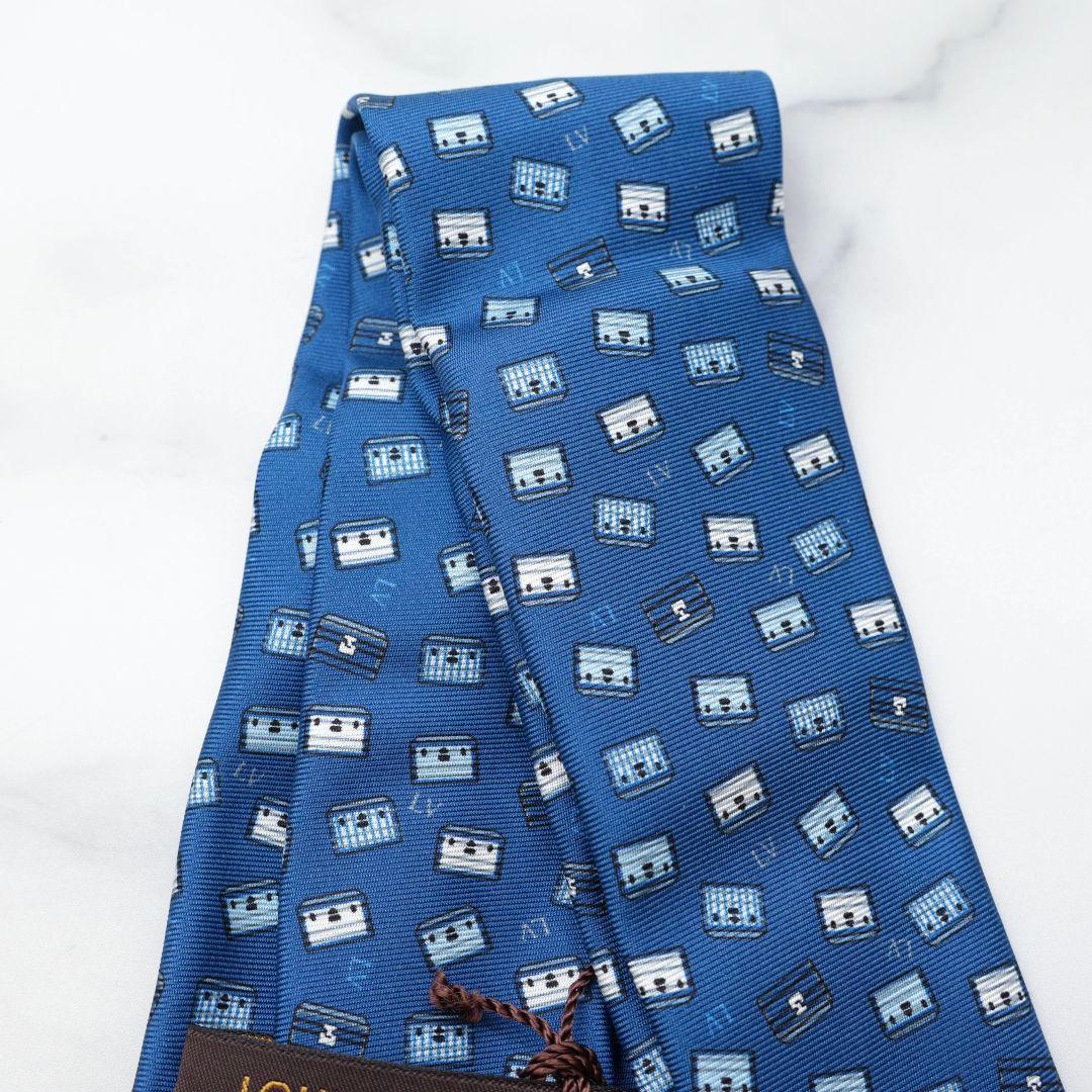 難有り未使用　ルイヴィトン　ブルー　ネクタイ
