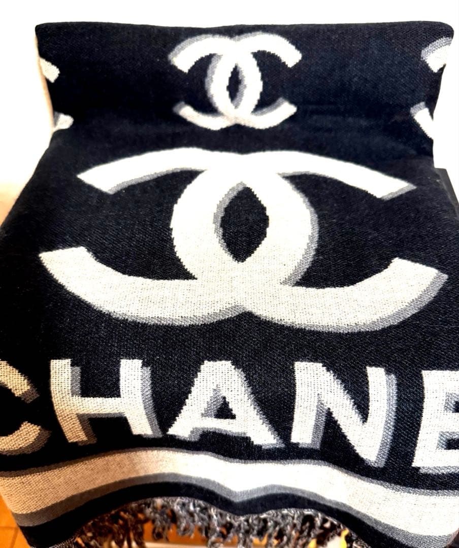 (未使用) CHANEL シャネル 大判 ストール マフラー