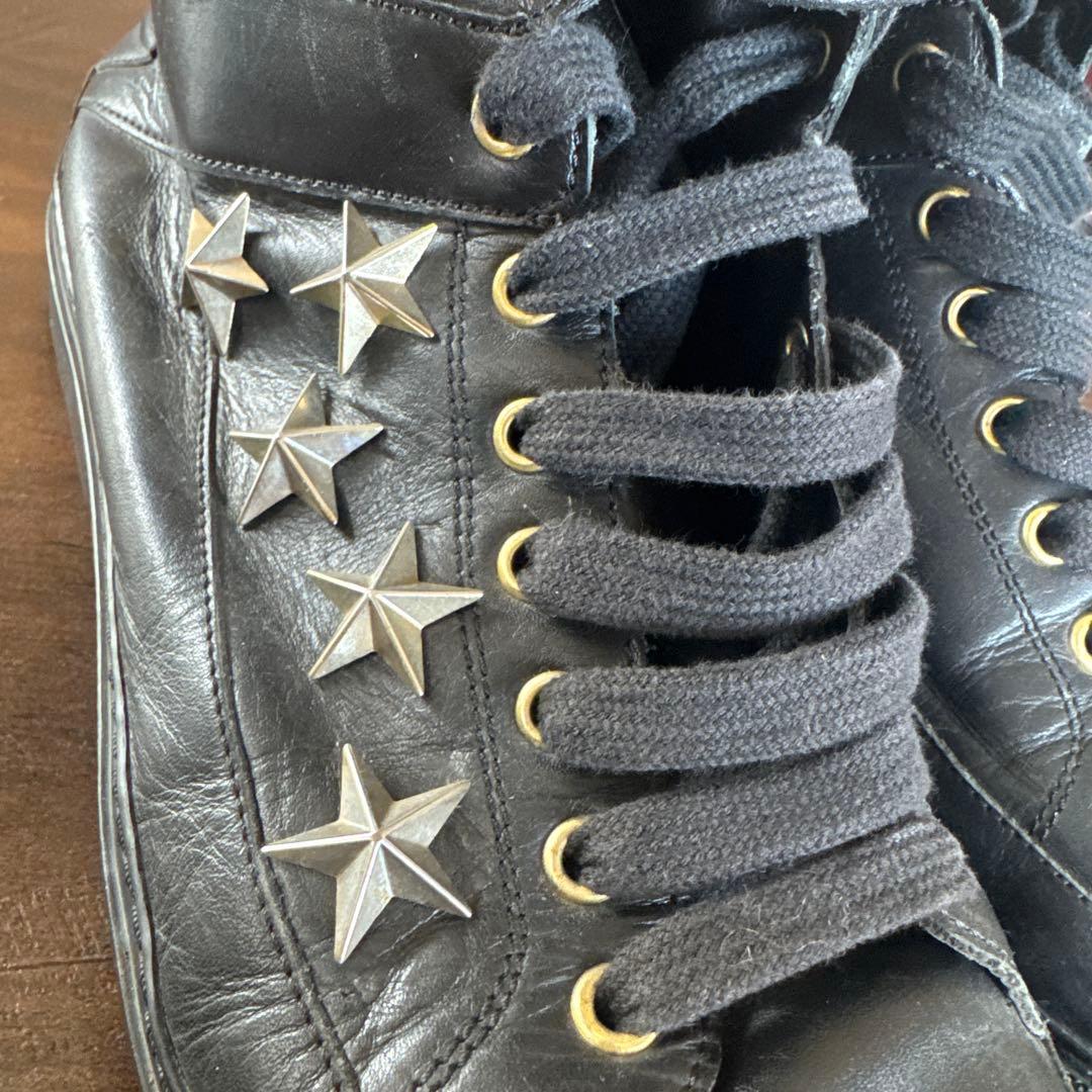 ジバンシー　スタースタッズ付きブラックハイカットスニーカー