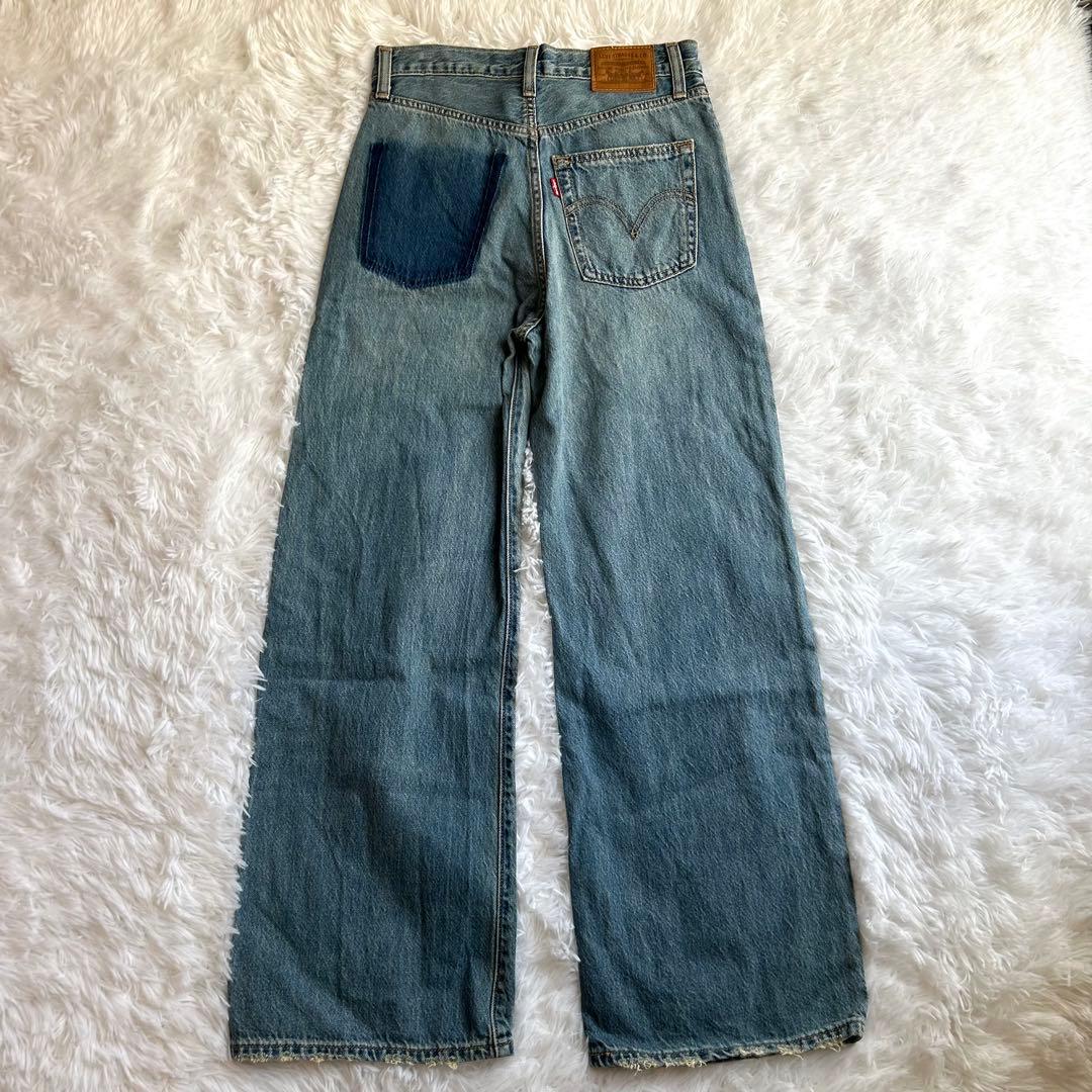 Ungrid Levi's別注RIBCAGE ＷIDE LEGデニム25インチ