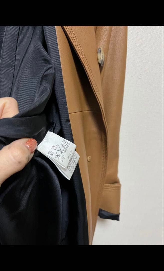 ◯専用◯良品アクアスキュータム羊革ラムレザーコート15号大きいサイズ