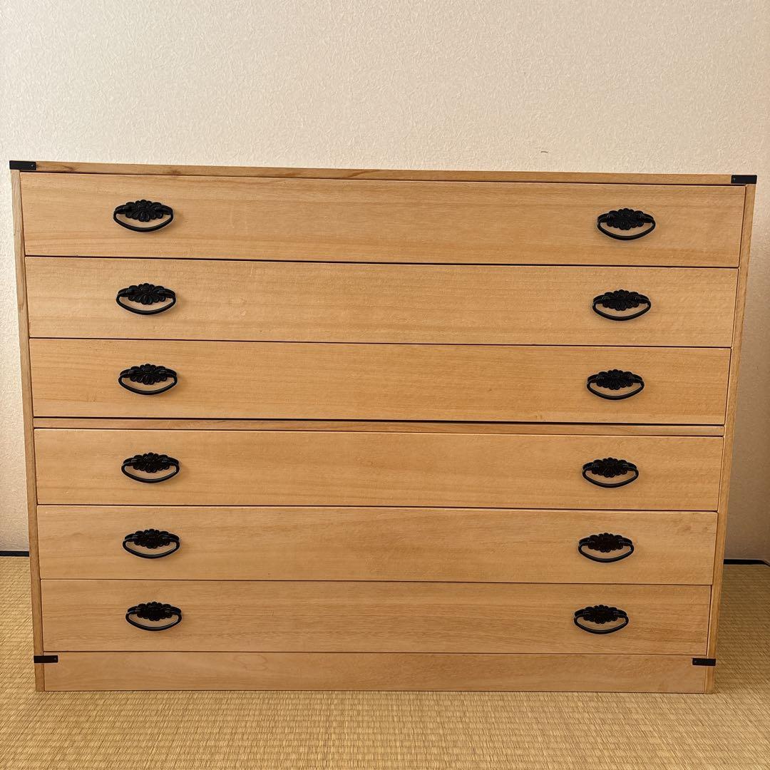 【送料込み】着物箪笥　桐箪笥　着物収納　6段　アクあり