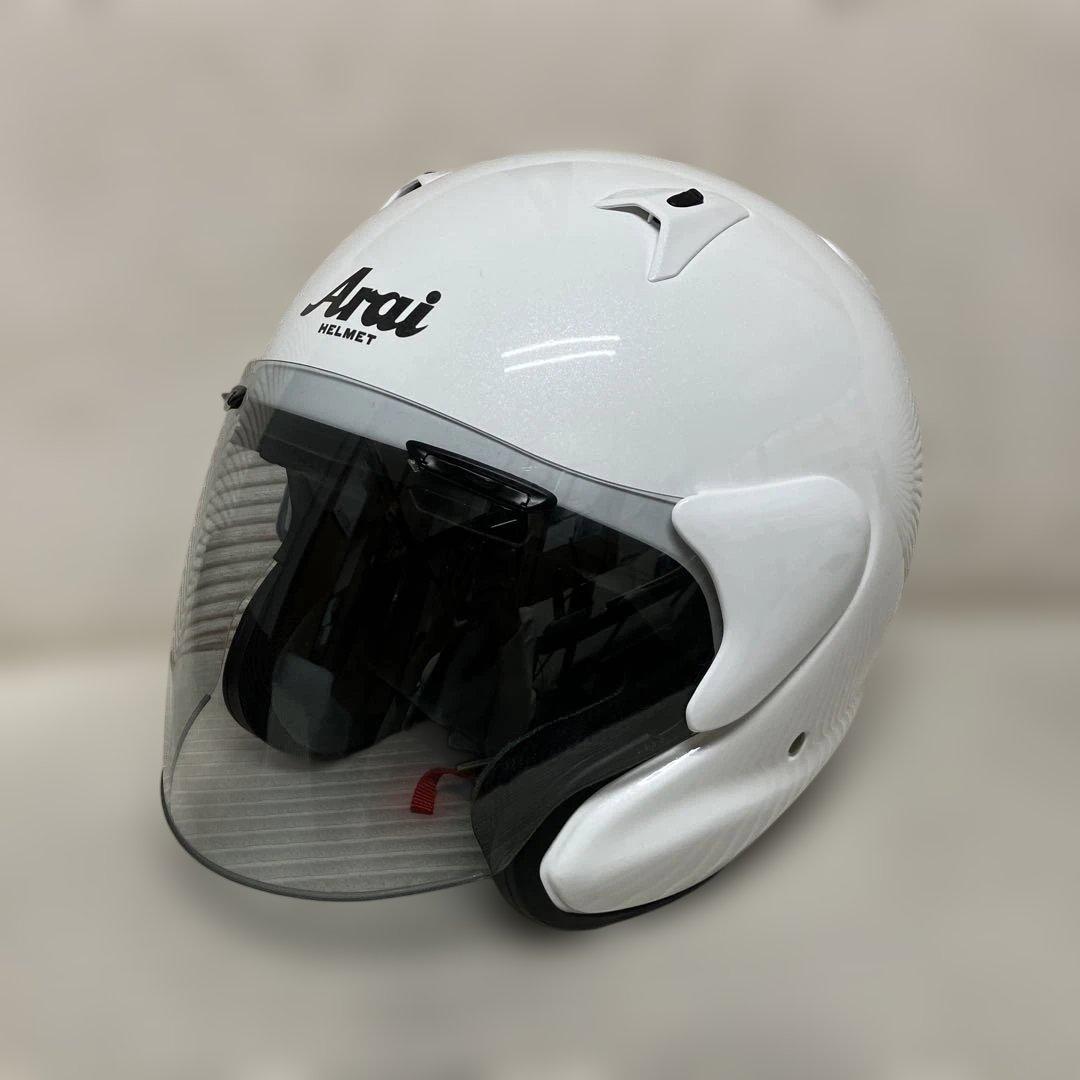 Arai グラスホワイト ジェットヘルメット65-66cm XXL【1】