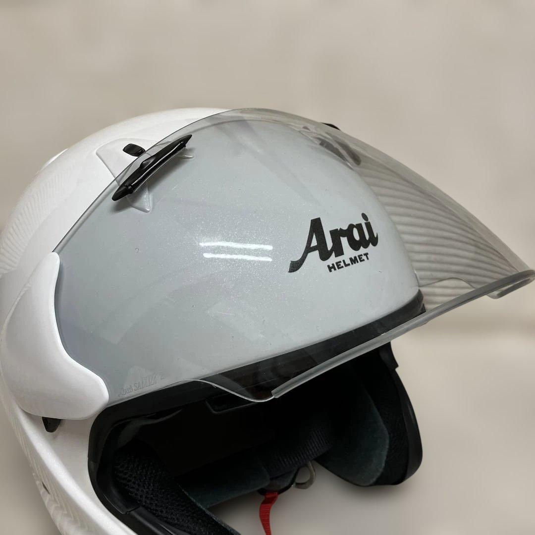 Arai グラスホワイト ジェットヘルメット65-66cm XXL【1】