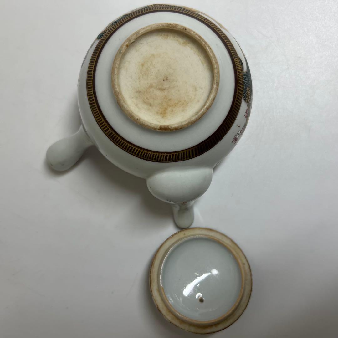 明治時代　九谷焼　上手青粒金襴手　煎茶器セット　東K8-0111☆2F タカサ