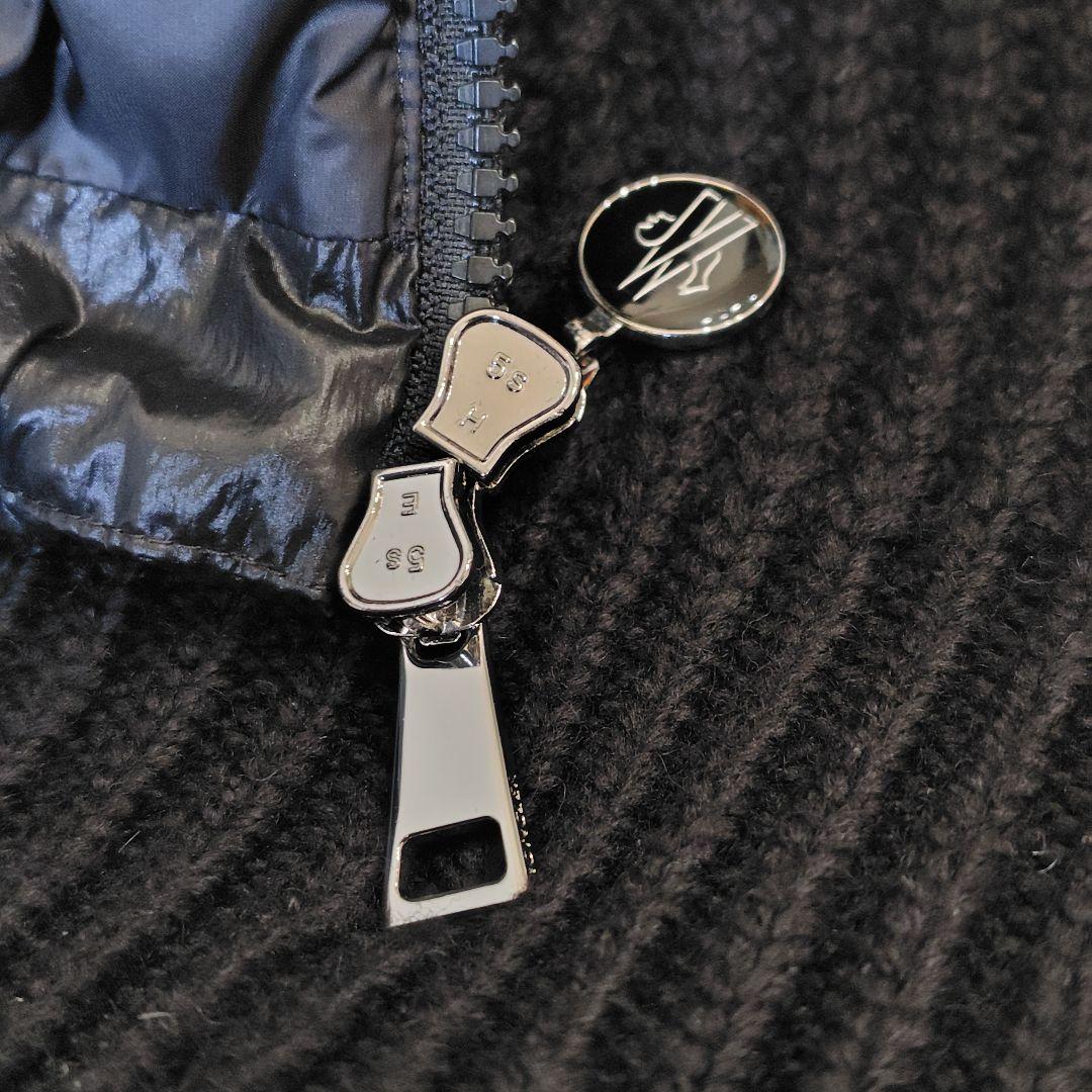 良品 モンクレール ダウン×ニット ハイネックカーディガン レディース 22年