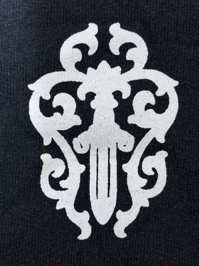 クロムハーツオールドファックユータガープリント裏地サーマルジップアップパーカー