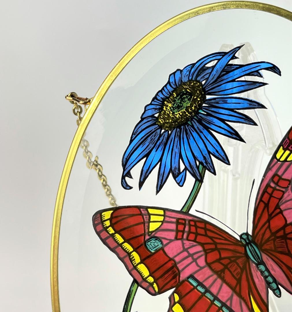 グラスマスターズ社 ステンドグラス 蝶と花