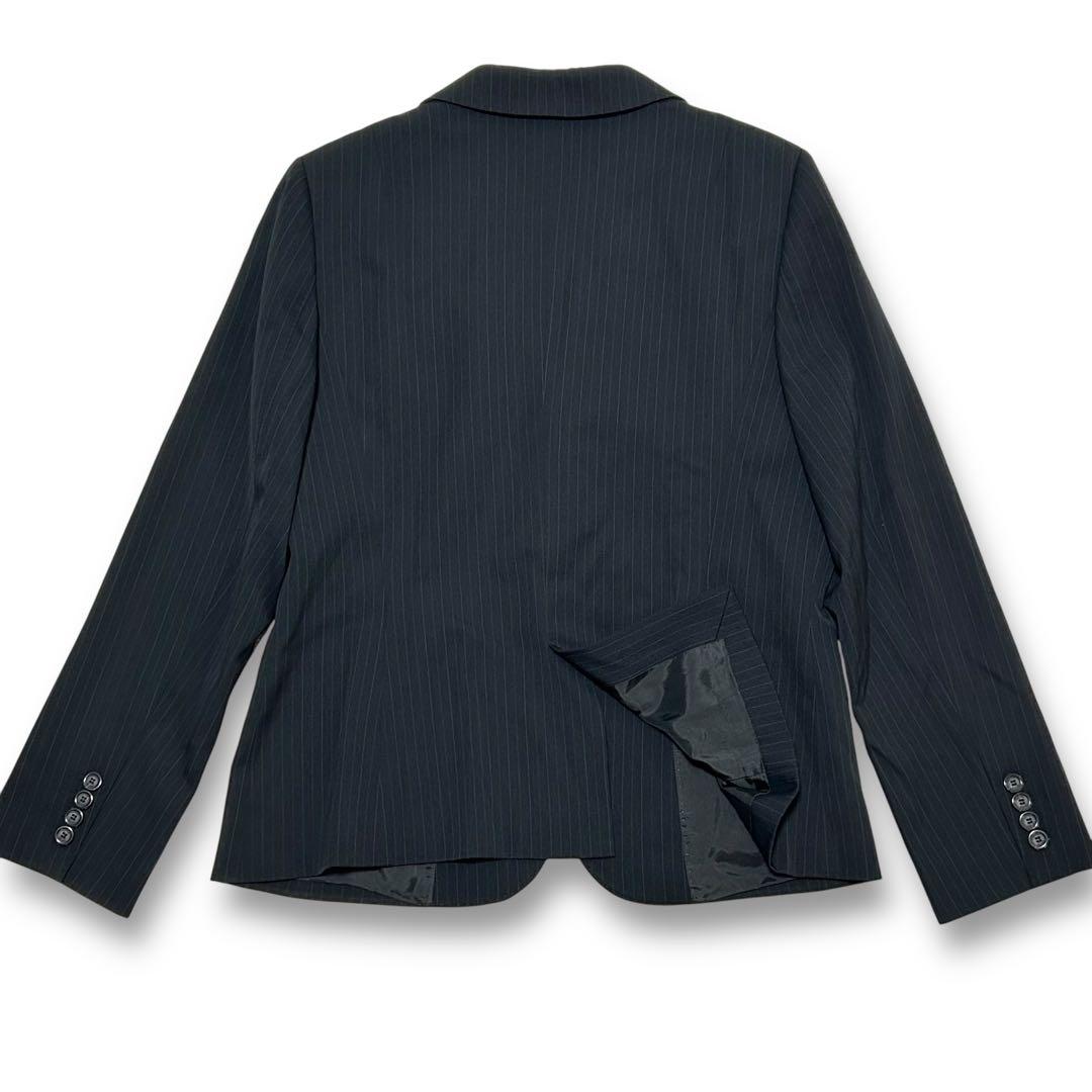 23区 46 大きいサイズ パンツスーツ ダークネイビー ストライプ 3XL