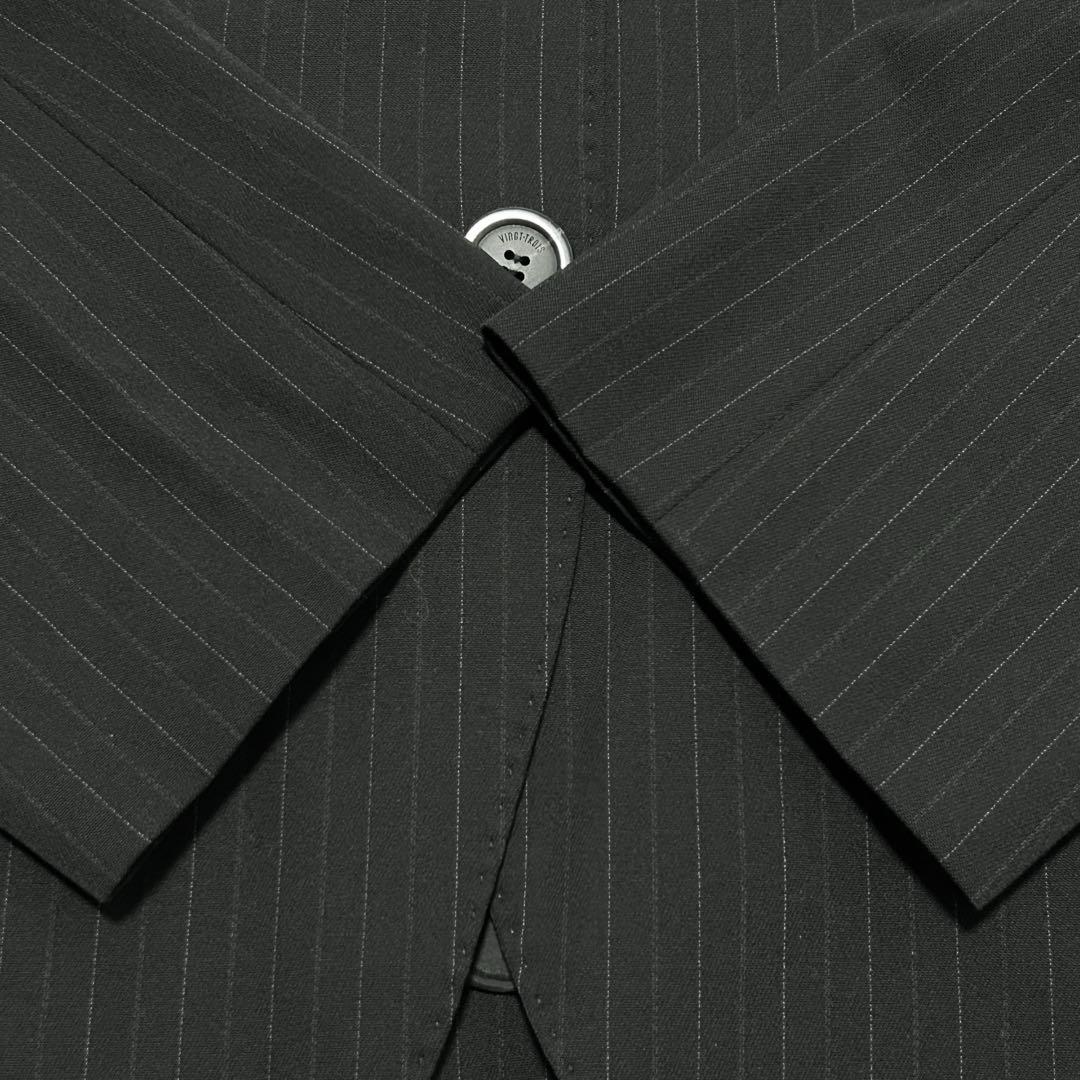 23区 46 大きいサイズ パンツスーツ ダークネイビー ストライプ 3XL