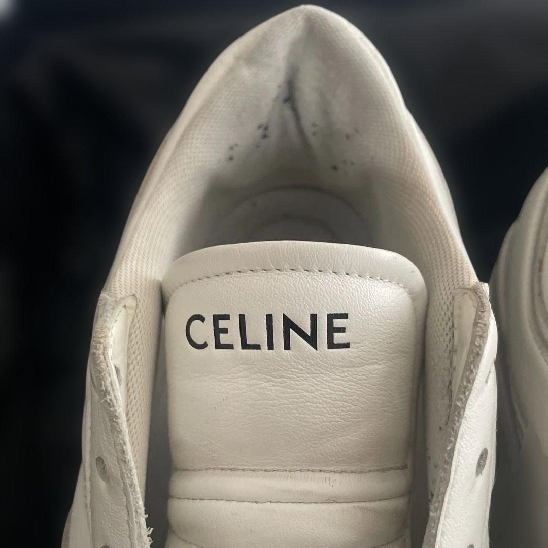 CELINE ホワイト レザースニーカー 38