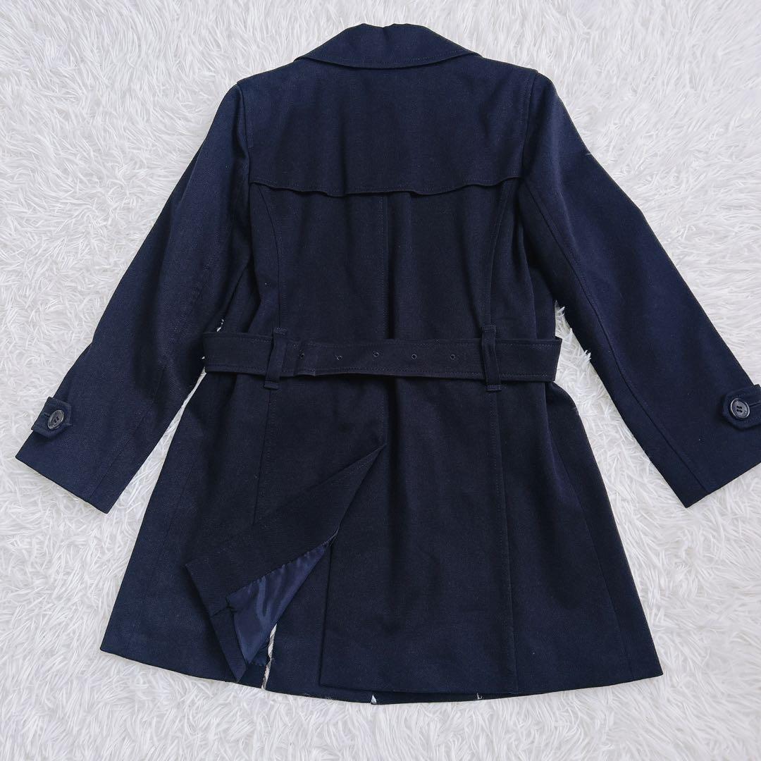 未使用級　バーバリーロンドン　ロングコート　綿　ベルト　ノバチェック　黒　38