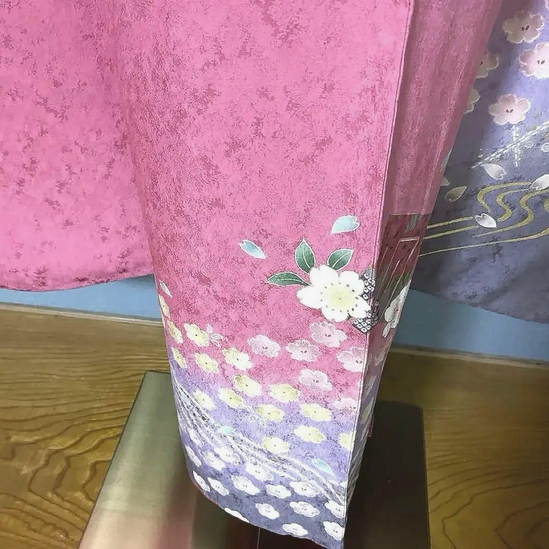 振袖フルセット　高身長　ゆったりサイズ　手描き友禅　成人式振袖　振袖　裄丈69