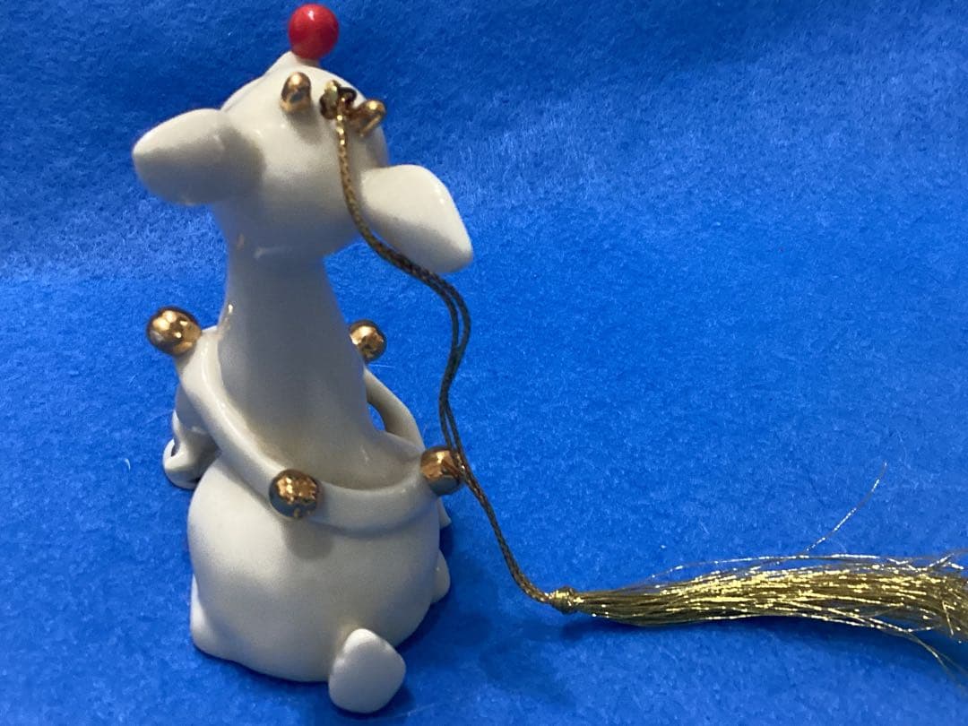 レノックス　ルドルフ　フィギュリン　赤鼻のトナカイ陶器製置物2点まとめ売り