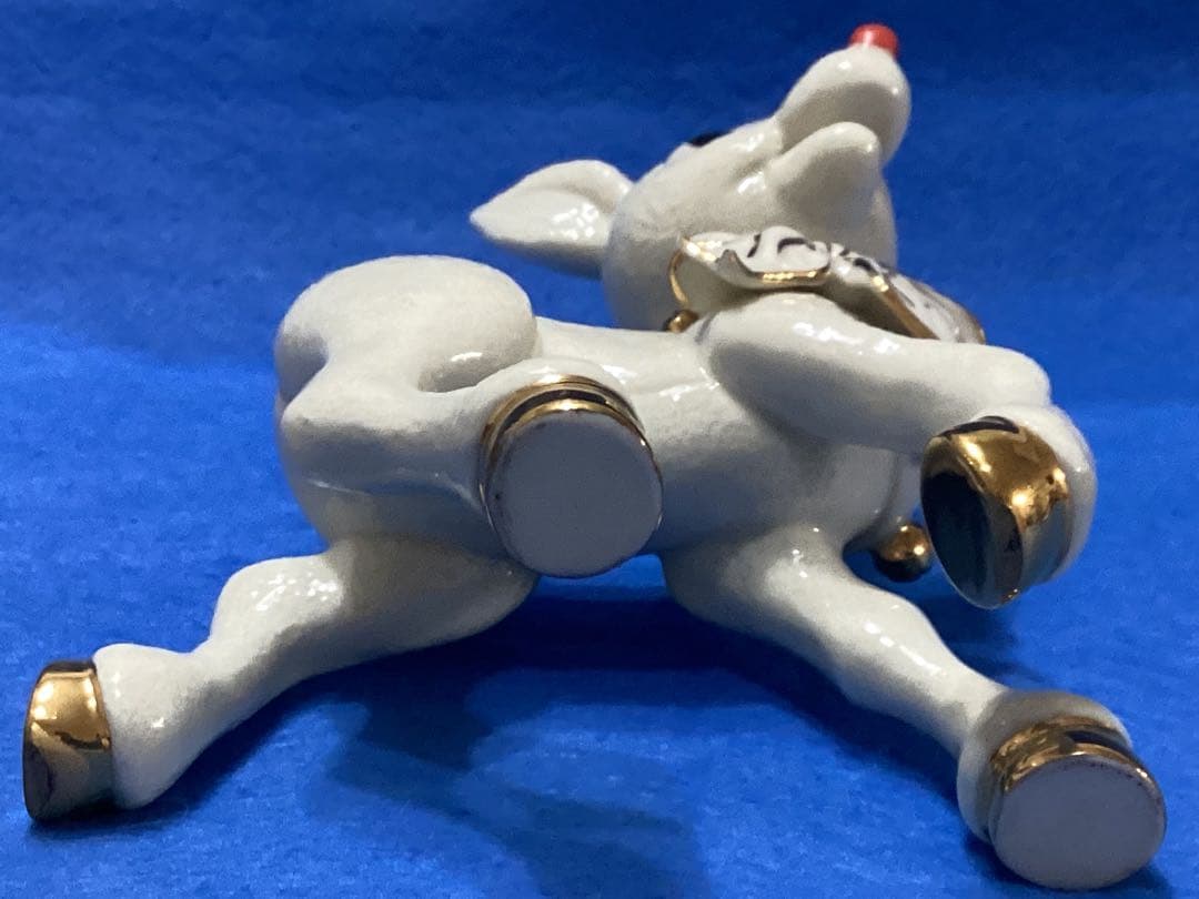 レノックス　ルドルフ　フィギュリン　赤鼻のトナカイ陶器製置物2点まとめ売り