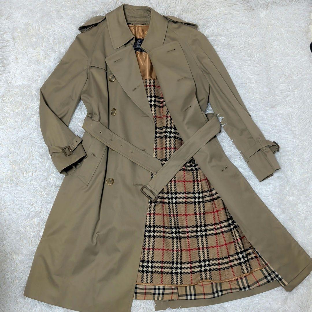 美品 BURBERRY トレンチコート ライナー付 ベルト付ノバチェック