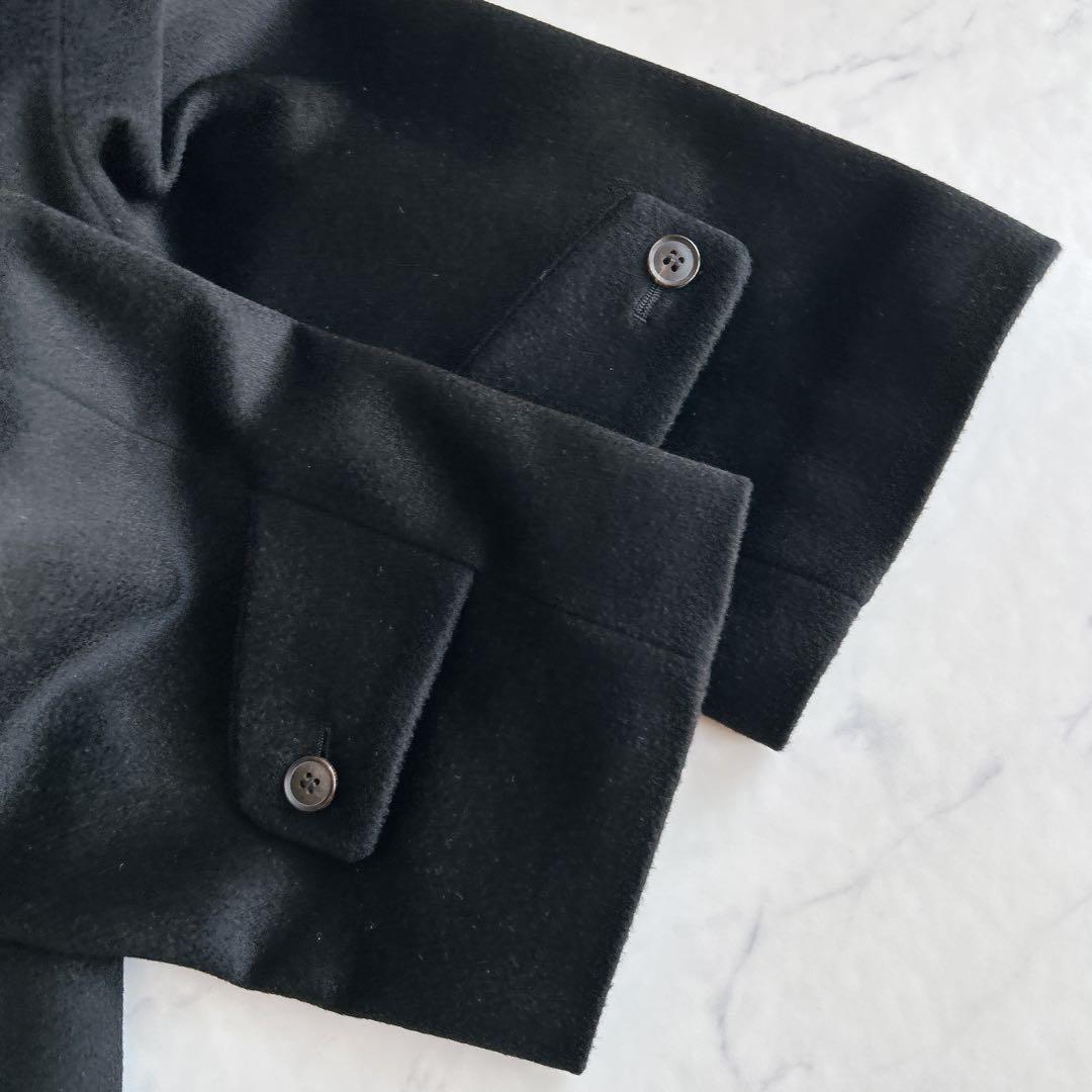 COLOMBO ピュアカシミヤ 100% ステンカラーコート ブラック