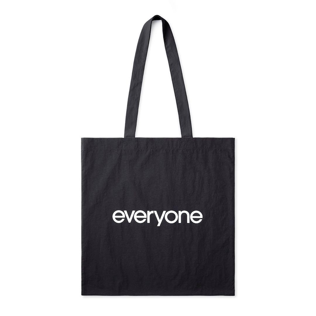 バッグ everyone nylon logo tote black