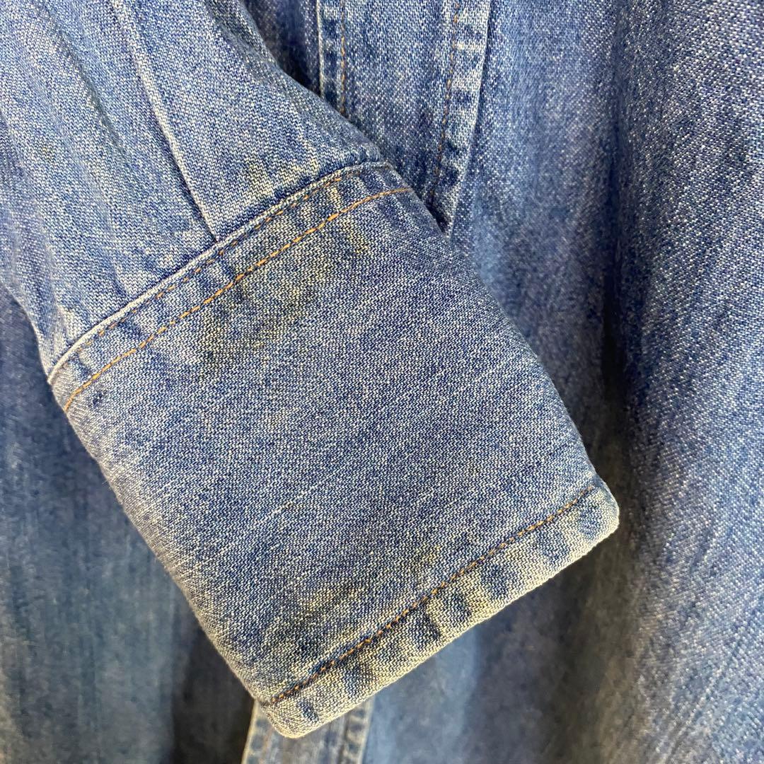 80's ラングラー ホースタグ　USA製 Mサイズ相当　デニムシャツ