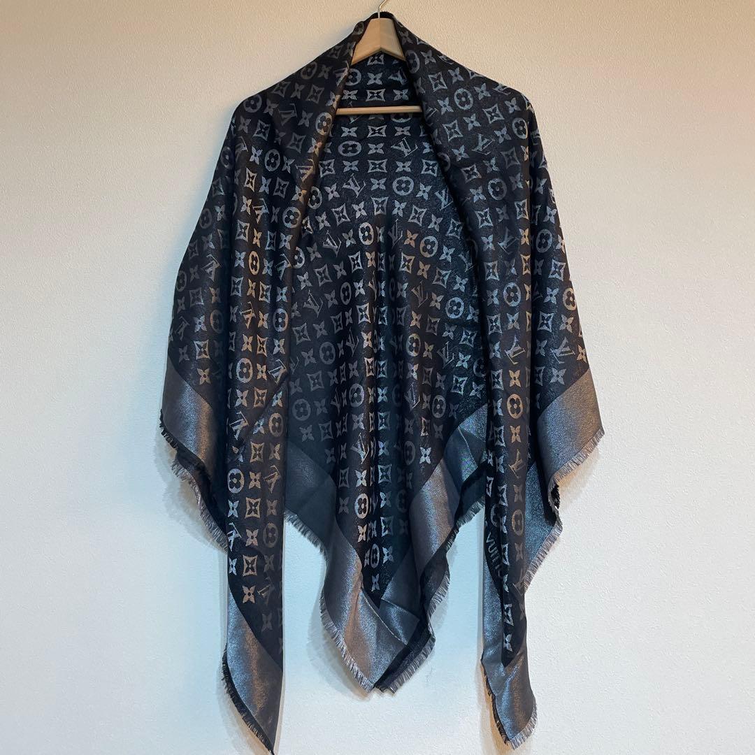 LOUIS VUITTON ルイヴィトン ストール シャイン シルバー ブラック