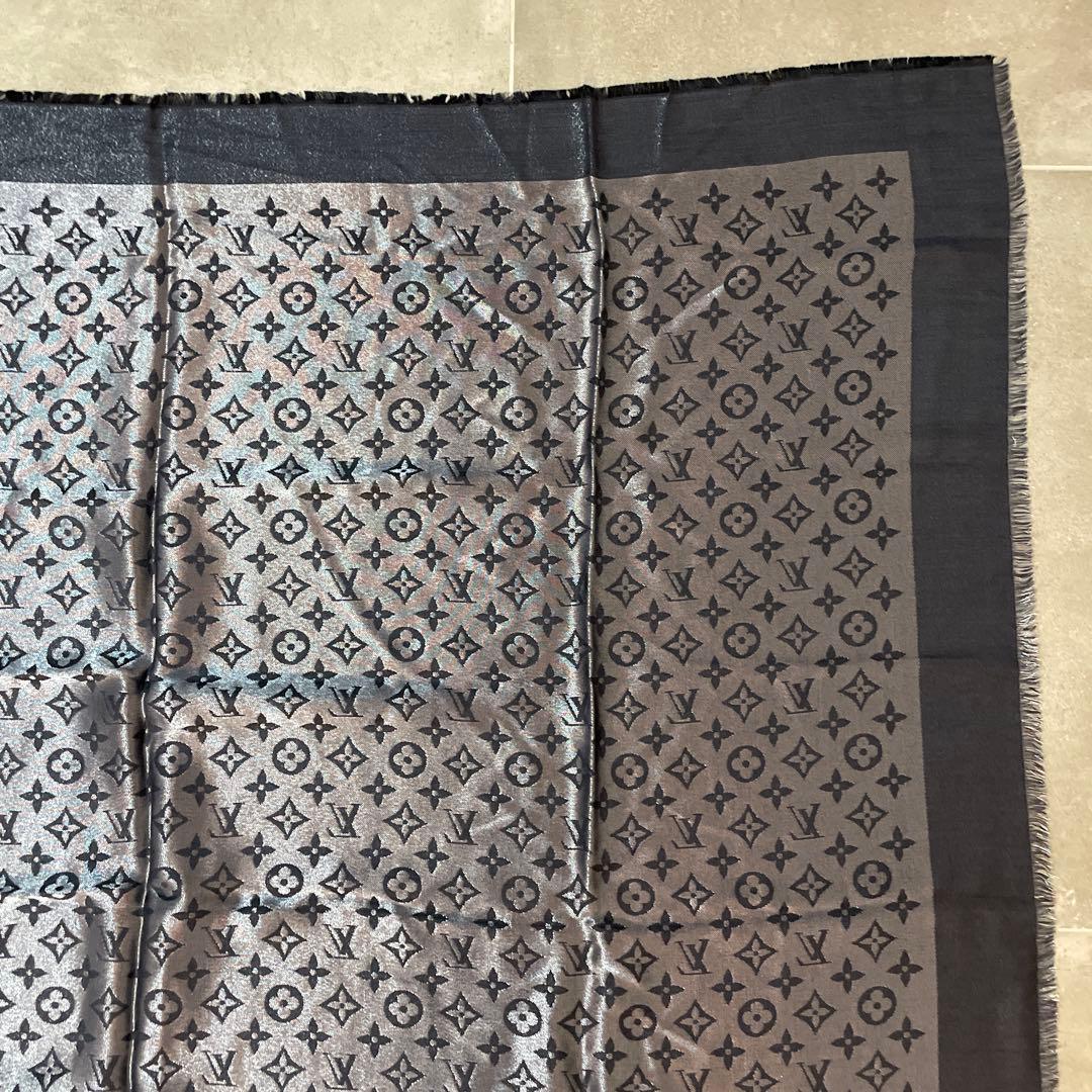 LOUIS VUITTON ルイヴィトン ストール シャイン シルバー ブラック