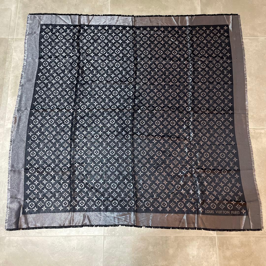 LOUIS VUITTON ルイヴィトン ストール シャイン シルバー ブラック