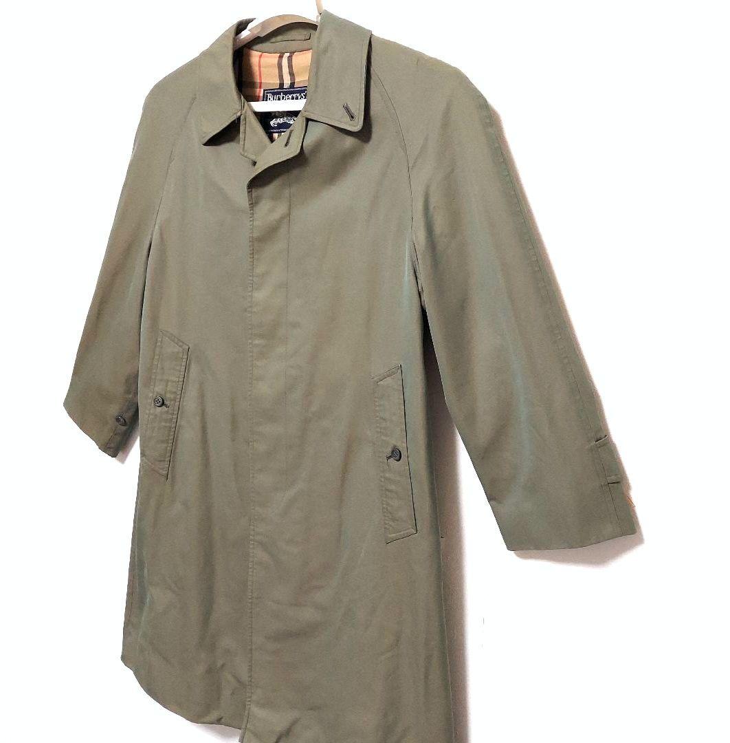 BURBERRY ステンカラーコート 裏ノバチェック 玉虫色 90s