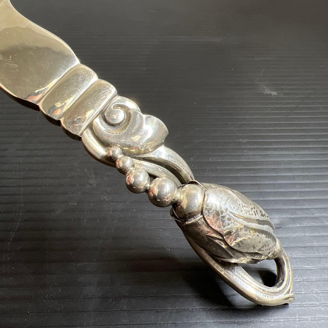 ジョージジェンセン激レアブロッサムsterling925 特大サービングフォーク